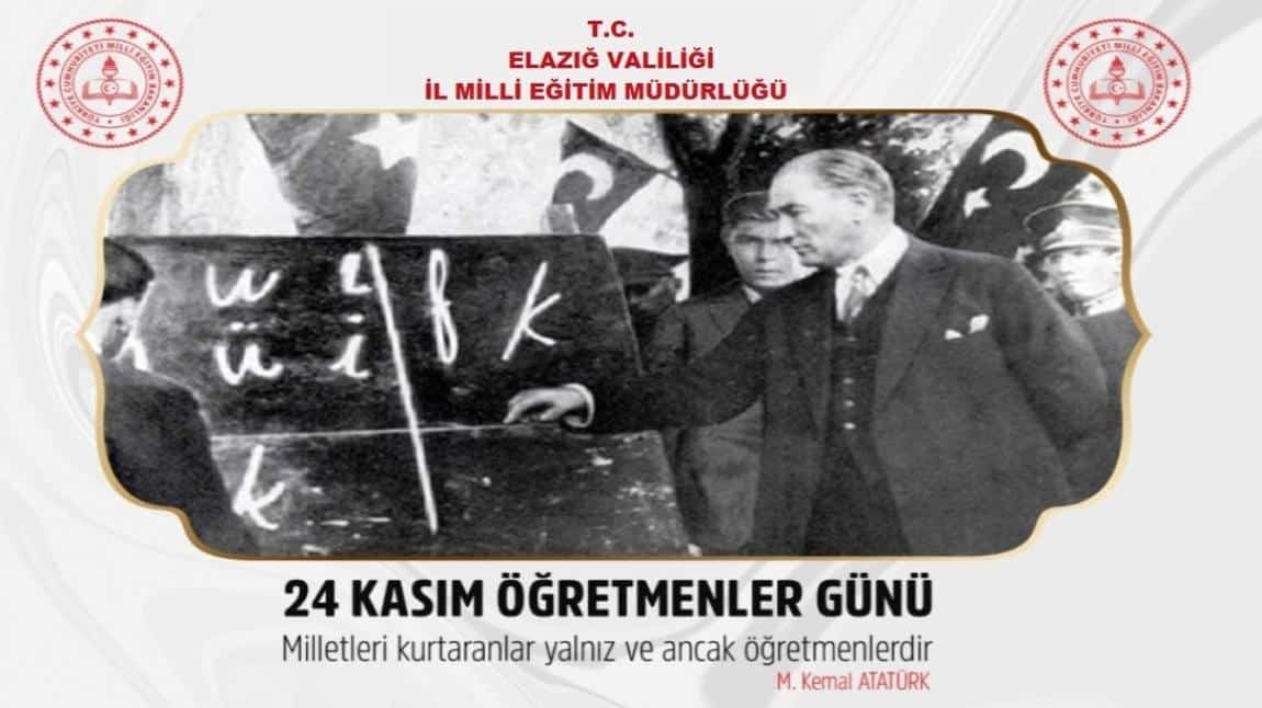 Tüm öğretmen arkadaşlarımızın 24 Kasım Öğretmenler Gününü kutlarız...